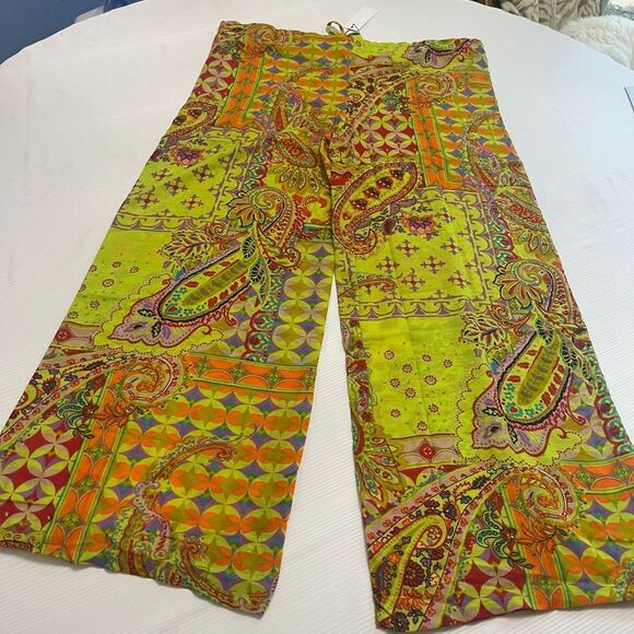 NWT RAJ Hippie Boho Chic Paisley Pants Size Medium New - Picture 7 of 7